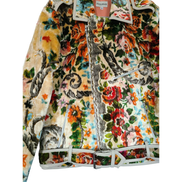 Mia Vesper Obscura Hallowed Tapestry Moto Jacket Nappa Leather Size M Unisex - Picture 5 of 10